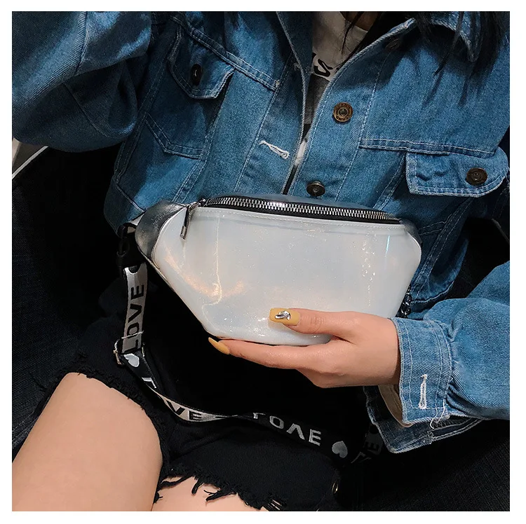 Casual Transparent PVC Fanny Pack Waist Bag Women Fanny Pack for Ladies Lovely Waist Bag