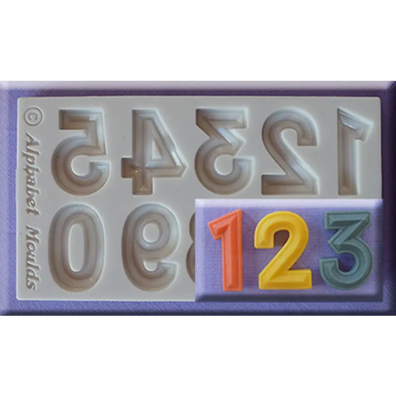 Силиконовые формы буквы цифры и алфавит трафарет для торта Форма для шоколадного фондана украшения торта Кухня банковской аксессуары инструменты - Цвет: Number
