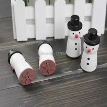 100 штук Забавный Снеговик стирательная резинка штамп черный и белый четыре снежинки Дизайн Лучшие подарки скрапбукинг украшения