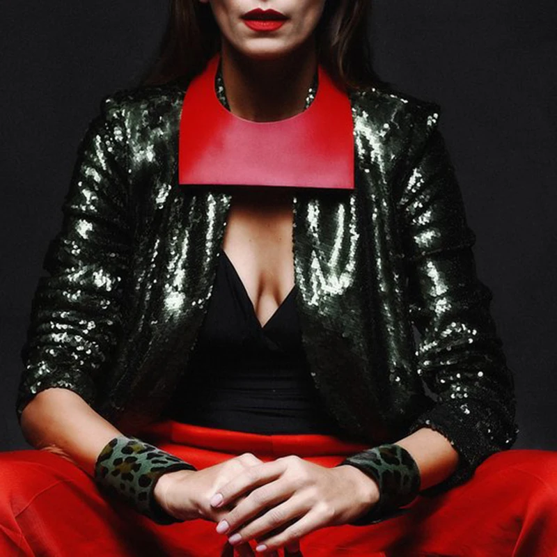 

YD&YDBZ New Fashion Geometric Collar Necklace Choker Women Leather Necklace Ladies Jewelry Black And Red Torques Punk Necklaces