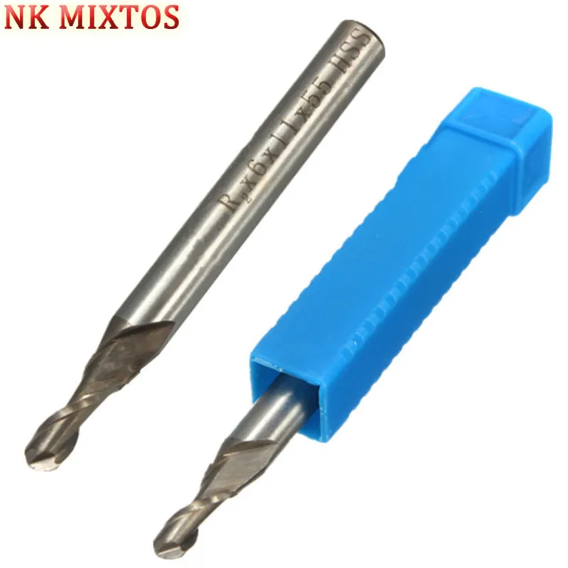 

NK MIXTOS HSS Drill Bit 2 Flute Spiral ball nose end mill CNC router bits for wood tungsten carbide milling route tool