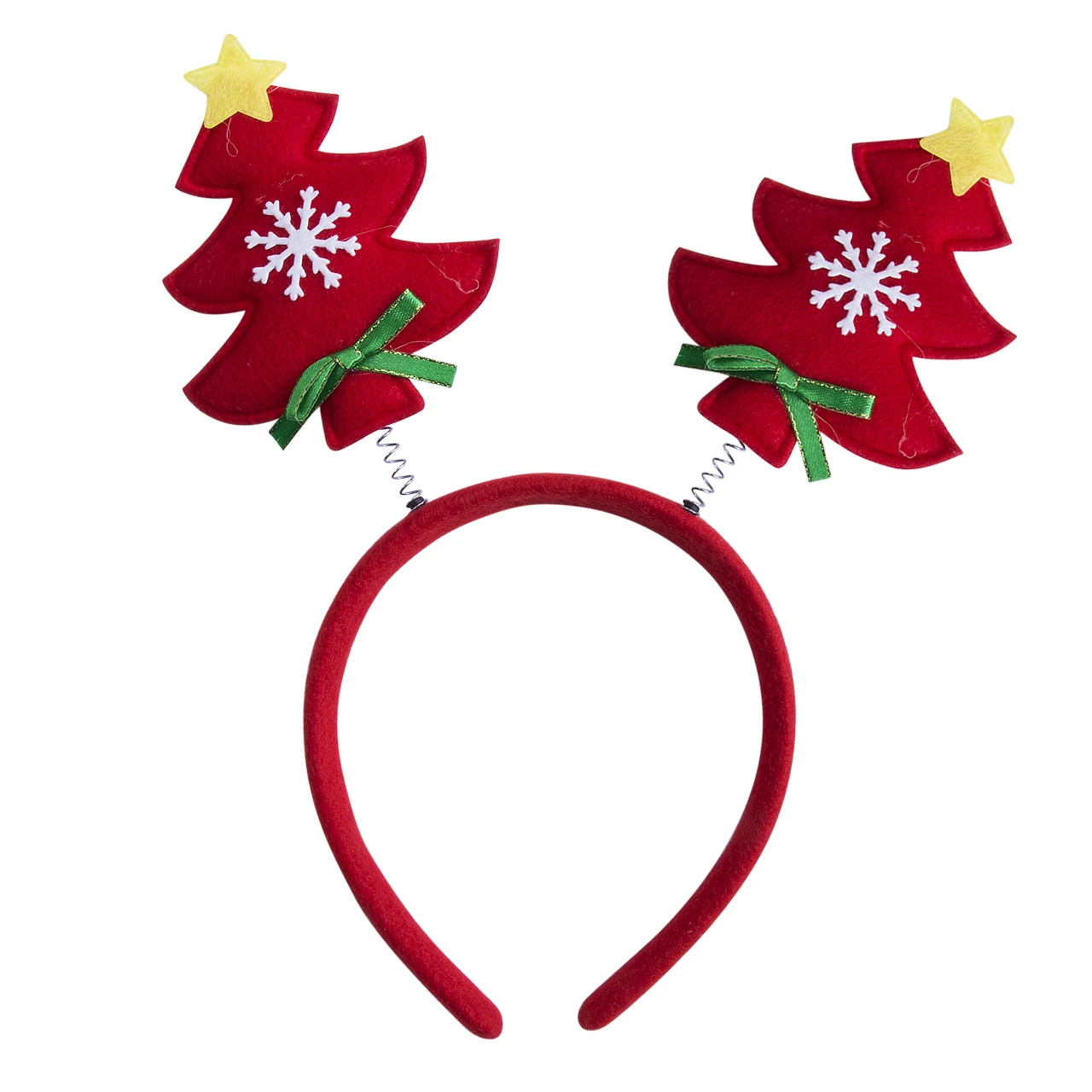 Рождественская елка обруч для волос с оленьими рогами Santa Xmas повязка на голову обруч Xmas вечерние - Цвет: Красный