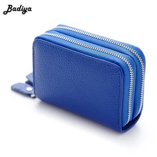 

Fashion Women's Short Wallet Double Zipper Ladies Purse PU Leather Multi-card Coin Purse Card Holder