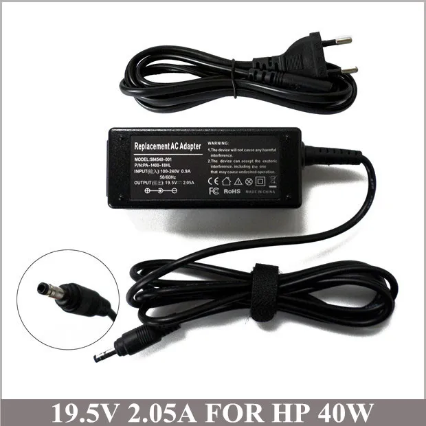19 5 V 2.05A 40W Ноутбук AC/DC адаптер зарядное устройство для нетбука HP Mini 110 110-3030nr 110-3135dx