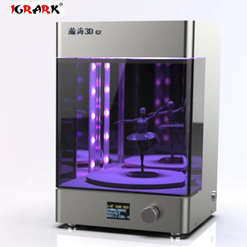 IGRARK 3D Printer Led Rotary UV Curing Chamber Curing Box UV Rapid Post Curing Resin Curing Box