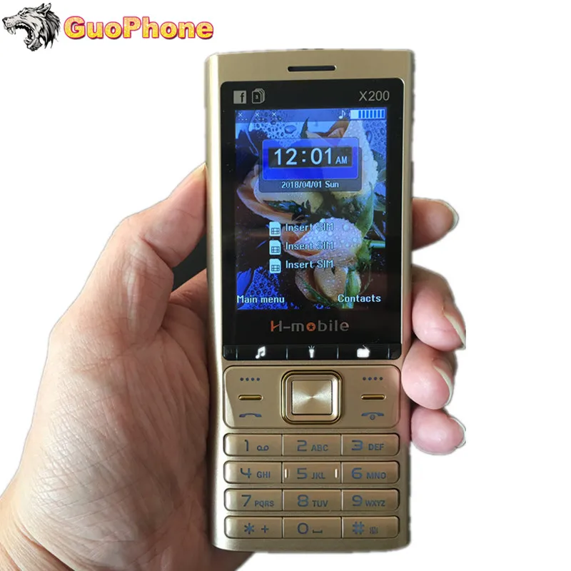 2018 новый оригинальный H Mobile X200 телефон 2 8 &quotТри sim карты Bluetooth фонарик MP3 MP4 FM камера