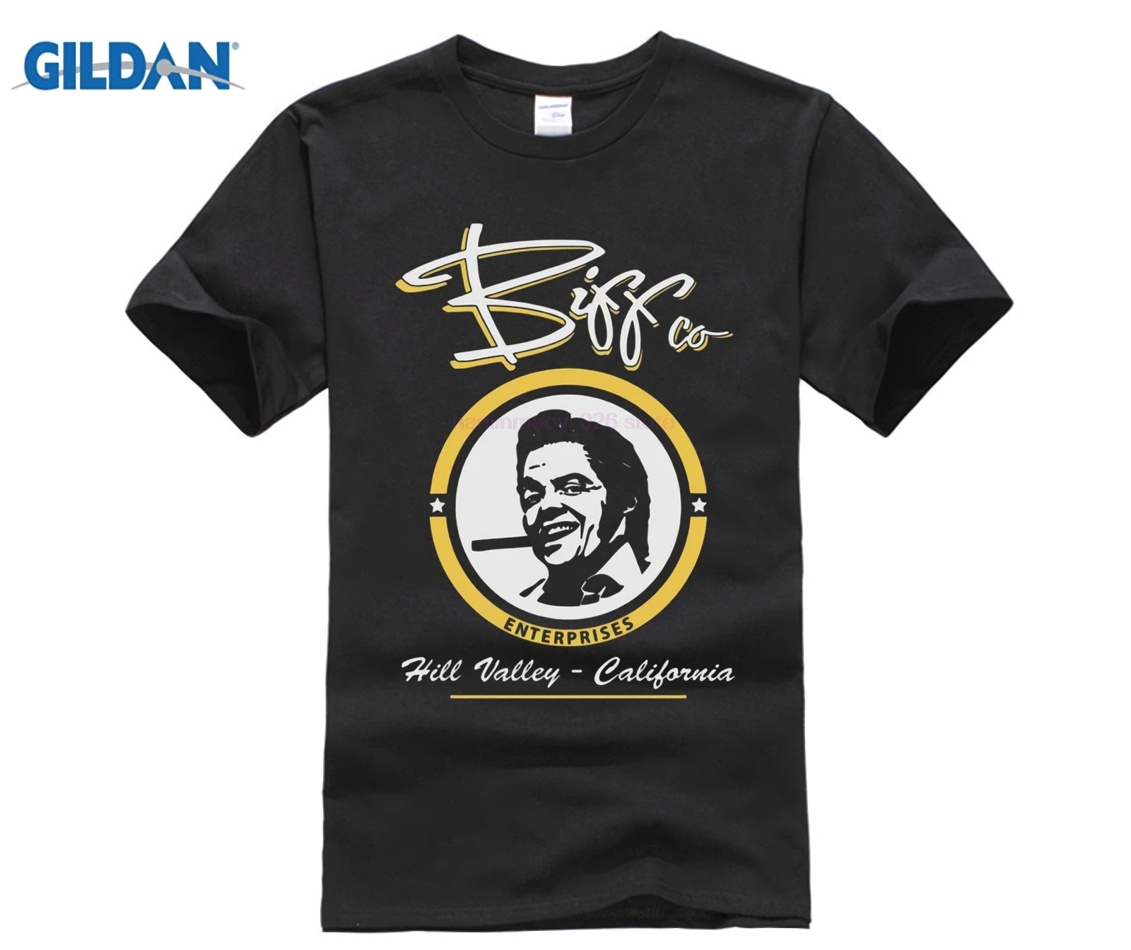 

100% cotton O-neck printed T-shirt Back To The Future T Shirt Biff Co for men