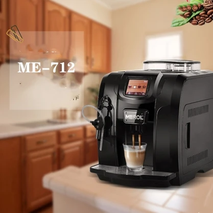 ME-712 автоматическая кофемашина с сенсорным экраном маленький бытовой и коммерческий кофейный машина для фасоли cafetera
