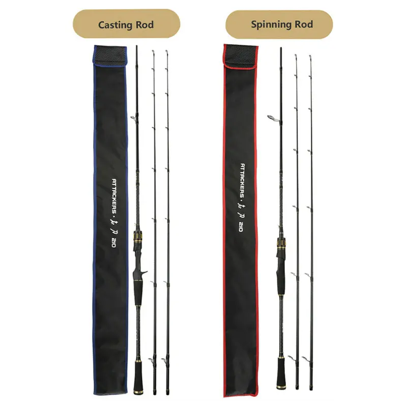 Carbon Spinning Fishing Rod with 2 Tips M and MH 1.98m 2.13m Fast Action  Baitcasting Rod Light Weight 7-30g Test - AliExpress