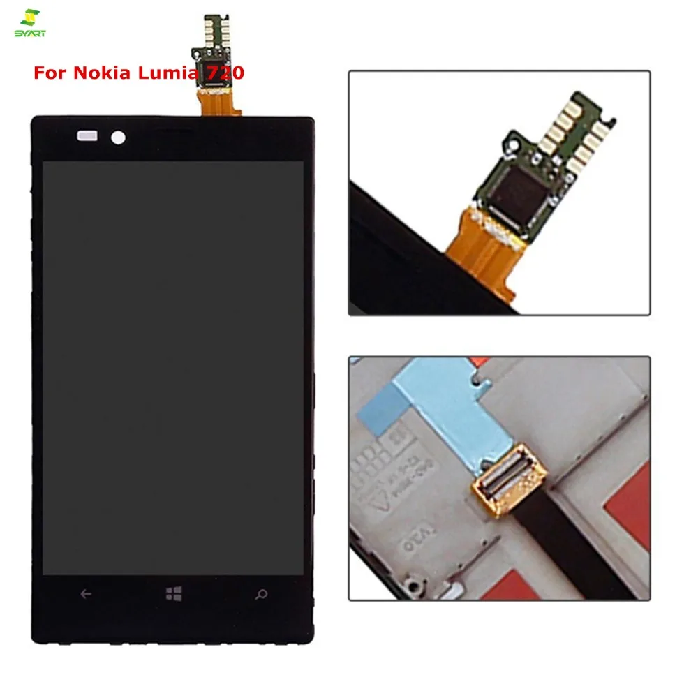 Новый AA + полная ЖК дисплей чехол с подставкой и отделениями для карт NOKIA Lumia 720