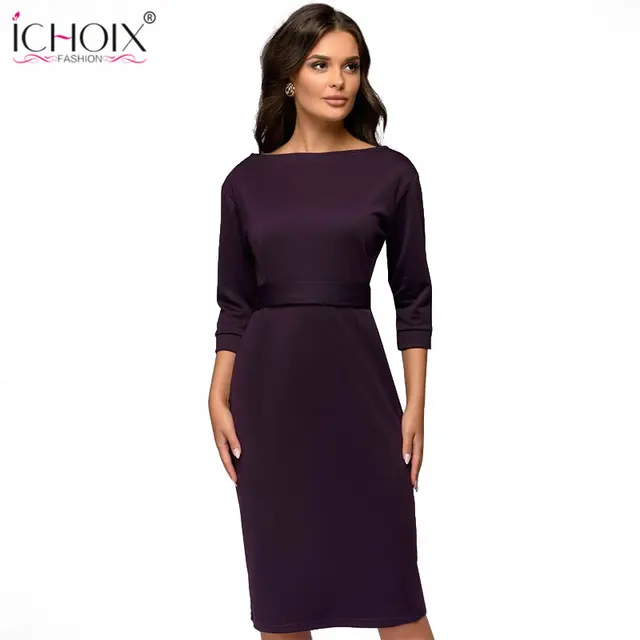 long sleeve midi casual dresses