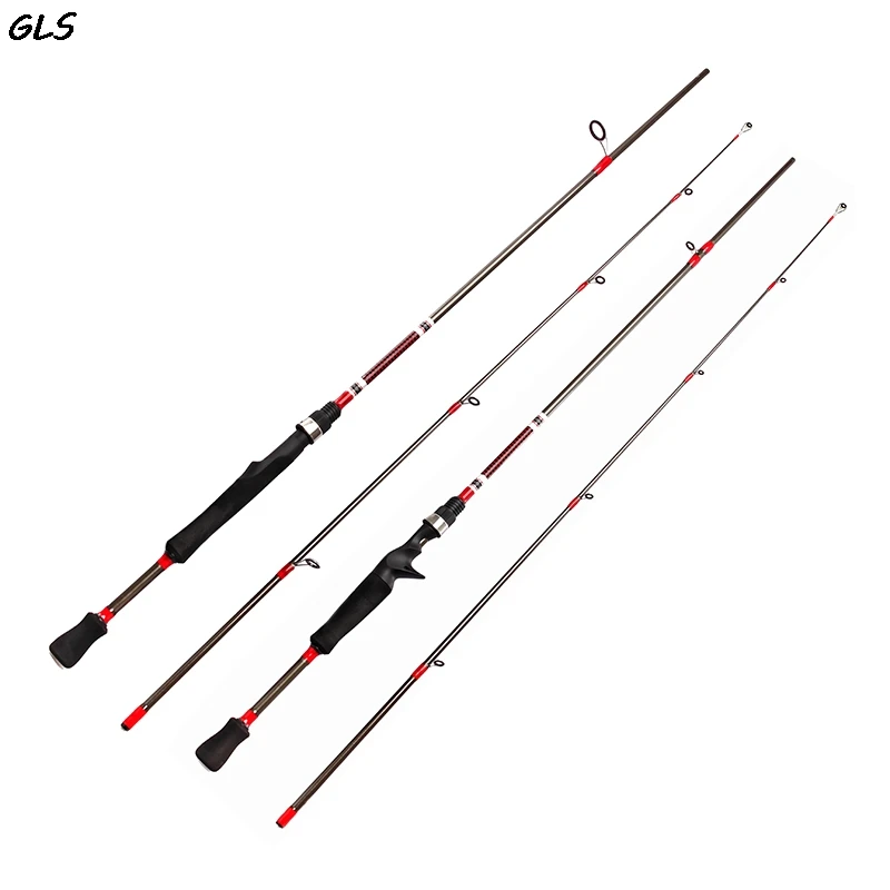 

2020 new 1.8m Casting/ Spinning Fishing Rod Power M Carbon Rod Pole 2 Section Bait Fishing Rod