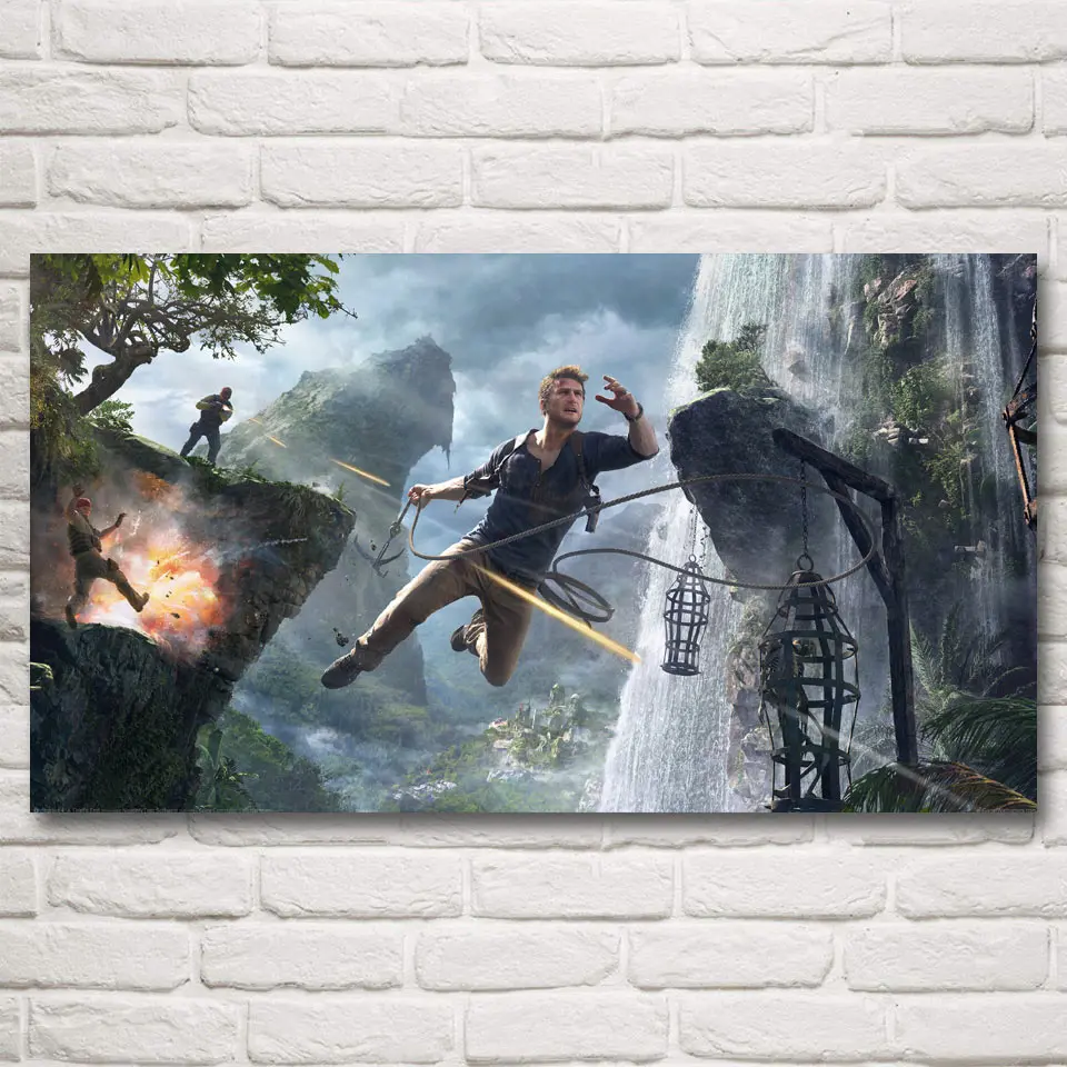 FOOCAME Uncharted 4 A Thiefs End Game Art шелковая ткань плакат печать украшение дома картина 11x20 16x29 20x36 24x43 30x54 дюймов