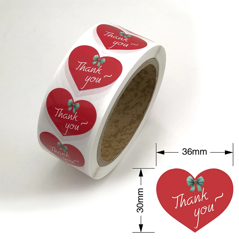 

600 pcs/set Flowers Heart Thank You Stickers Seal Labels for Gift Packaging Sealing Paste Office School Supplies Cute Stationery