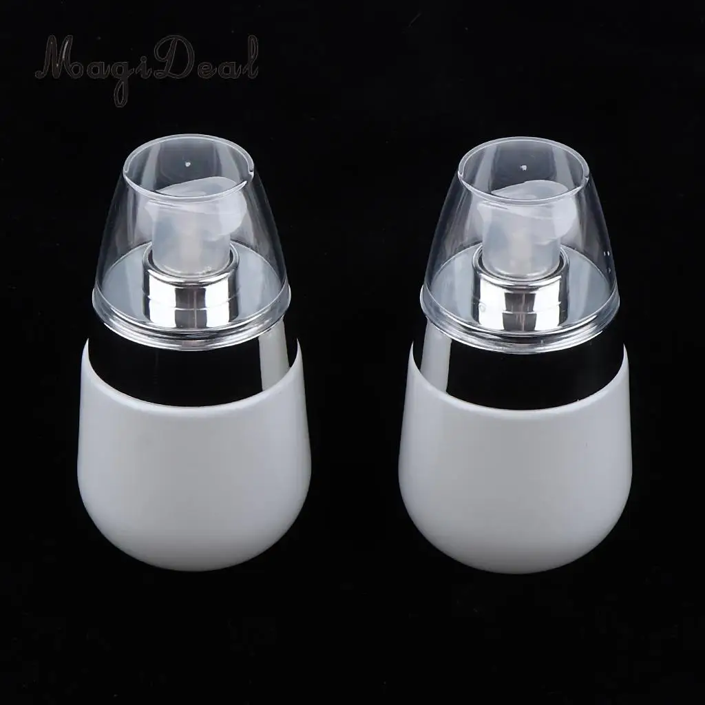 2pcs Empty Glass Lotion Cosmetic Face Cream Bottles Pump Bottle Dispenser 30ml / 100ml