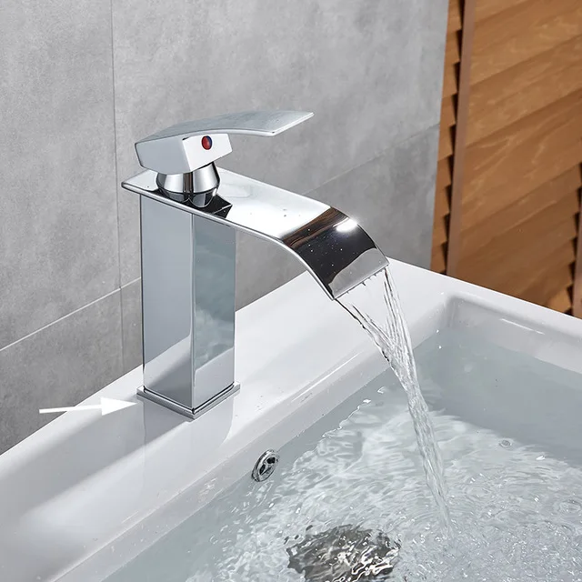 Shinesia ванная комната с одной ручкой отверстие горячая холодная переключатель воды смесители Умывальник Ванная комната Кухня бортике бассейна кран - Цвет: Style F