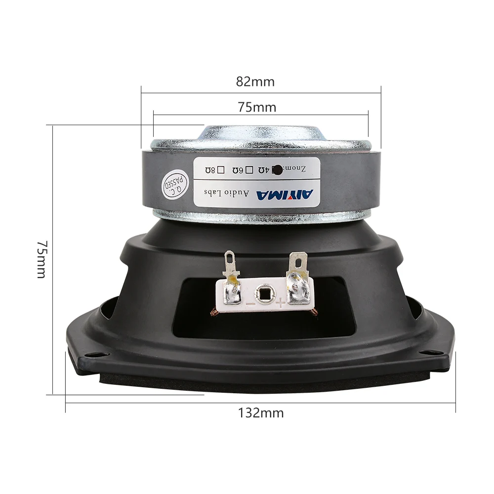 AIYIMA 5,25 дюймов сабвуферный динамик 4, 8 Ом, 120 Вт, высокомощный динамик, музыкальный громкий динамик, сделай сам, звуковой динамик s для домашнего кинотеатра