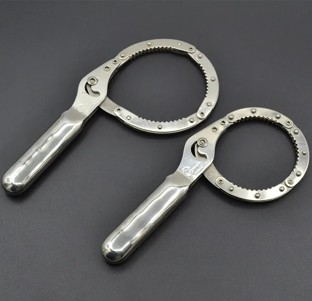 Stainless steel adjustable oil filter wrenchin Wrench from Tools on