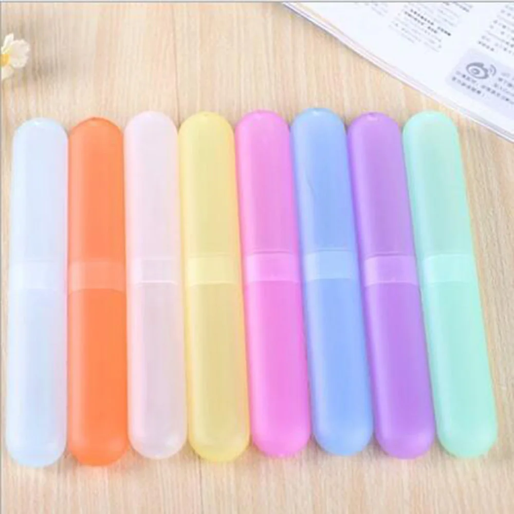 

Home Bathroom Accessories Sets Portable Toothbrush Holder Case Box Travel Hiking Camping Toothbrush Protect New