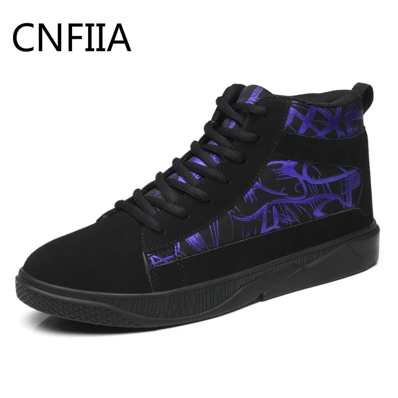 

CNFIIA Shoes Men Sneakers Footwear Male Skate Shoes Mens Shoes Casual 2018 Summer Blue Red White High Top Sneakers Male Casual