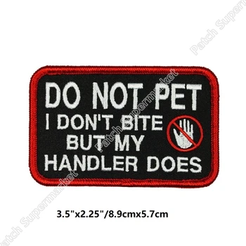 

Do Not Pet Badge Patch Service Animal Handler Medical Assistance Iron On Gear Vest Emblem Embroidery patches clothes accessories