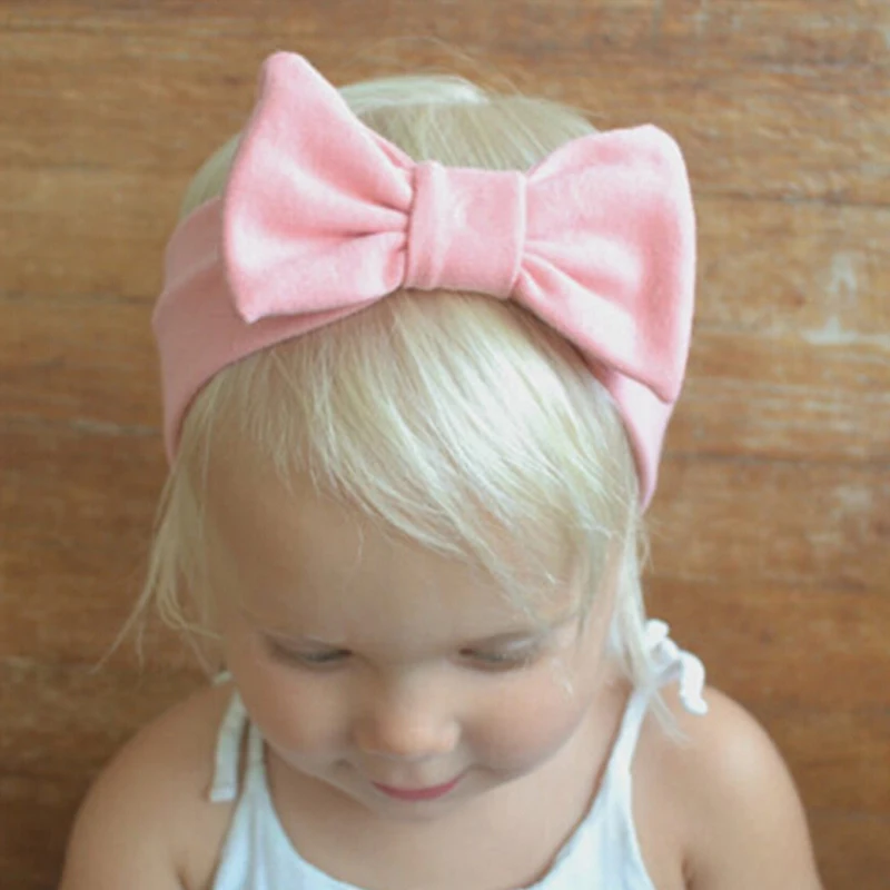 TWDVS Hair Bows Newborn Flower Headband Stretch Turban Bowknot Head