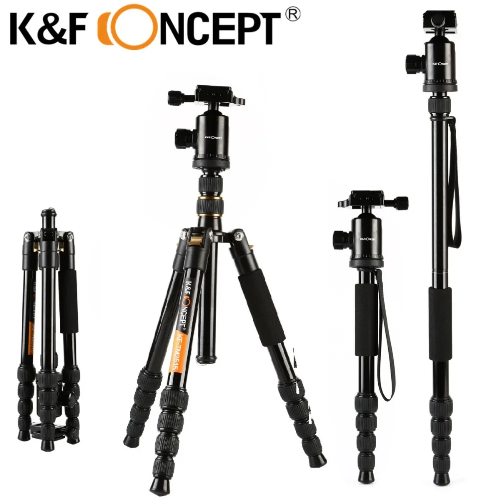 

K&F CONCEPT KF-TM2515 Camera Lightweight Tripod Foldable with 5 Section Center Column Universal for Canon Nikon Sony DSRL Camera