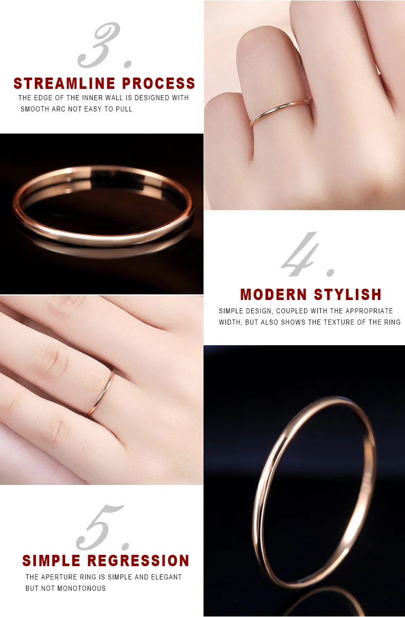 18k Gold Women Rings Beautiful Exquisite Smooth Classic Real 750 Solid Rose Yellow Girl Gift Party Discount Good Nice new hot