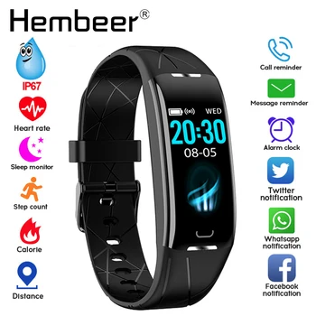 

Best Health Bracelet 24h Real-time accurat Heart Rate Monitor Blood Pressure Fitness Tracker Smart Band Watch to iOS Android+BOX