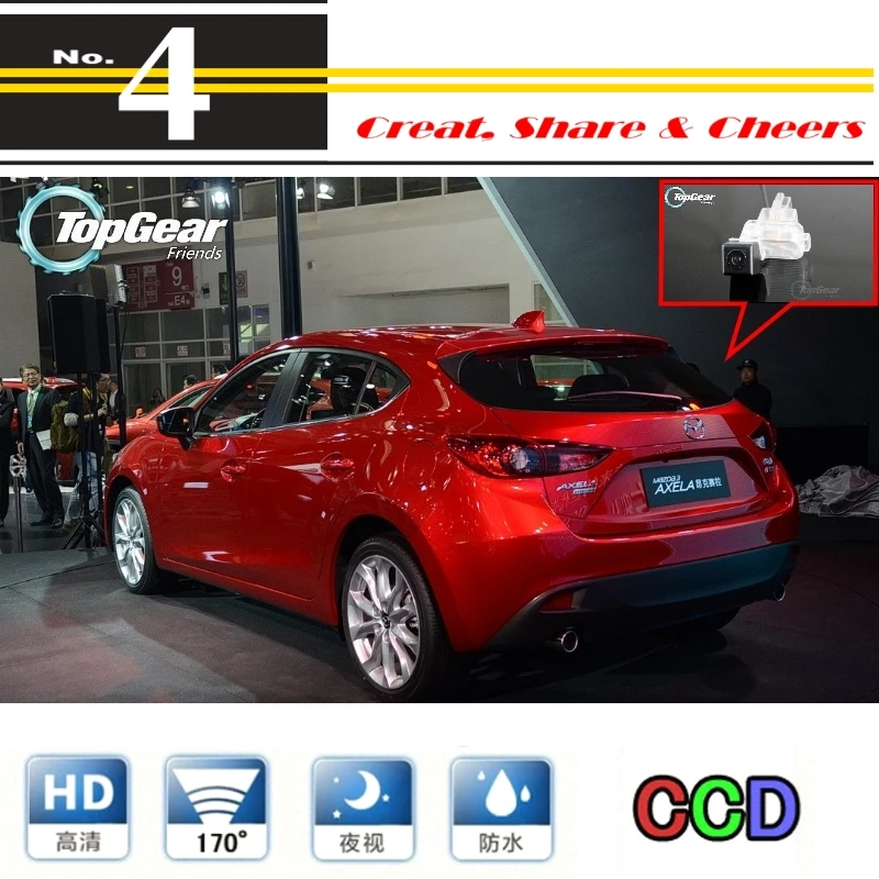 

Car Camera For Mazda 3 Axela Hatchback 2013~2015 High Reverse Rear View Back Up Camera For PAL / NTSC | CCD with RCA Connector