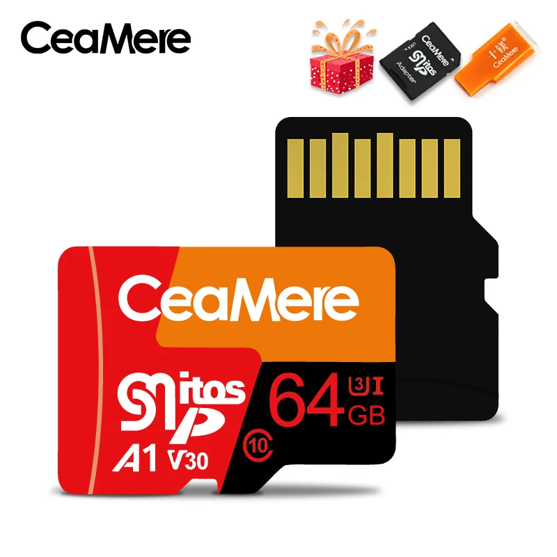 CeaMere карта памяти 256 ГБ 128 Гб 64 U3 UHS 3 32 Micro sd класс 10 1 флэш Microsd TF/SD карты для
