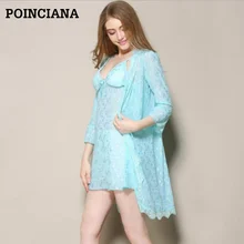 Кружево ladiesnighties халат платье Наборы для ухода за кожей халат женский Vestidos De Renda Кружево Платья для женщин сорочка nuisette femme Сексуальная девушка