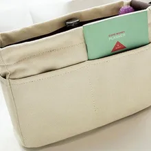 Маленькая легкая переноска большая Сумочка Кошелек двойной Органайзер холщовые косметички