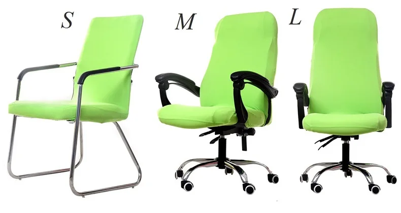3 размера универсального покрытия для офисных стульев спандекс пылезащитный чехол для компьютерного стула эластичный чехол для сиденья 5 цветов Чехол для стула