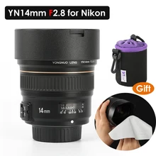 YONGNUO 14mm F2.8 Ultra-wide Angle Prime Lens YN14mm Auto Focus AF MF Metal Mount Lens for Nikon D5300 D3400 D610 D750 D810 D760