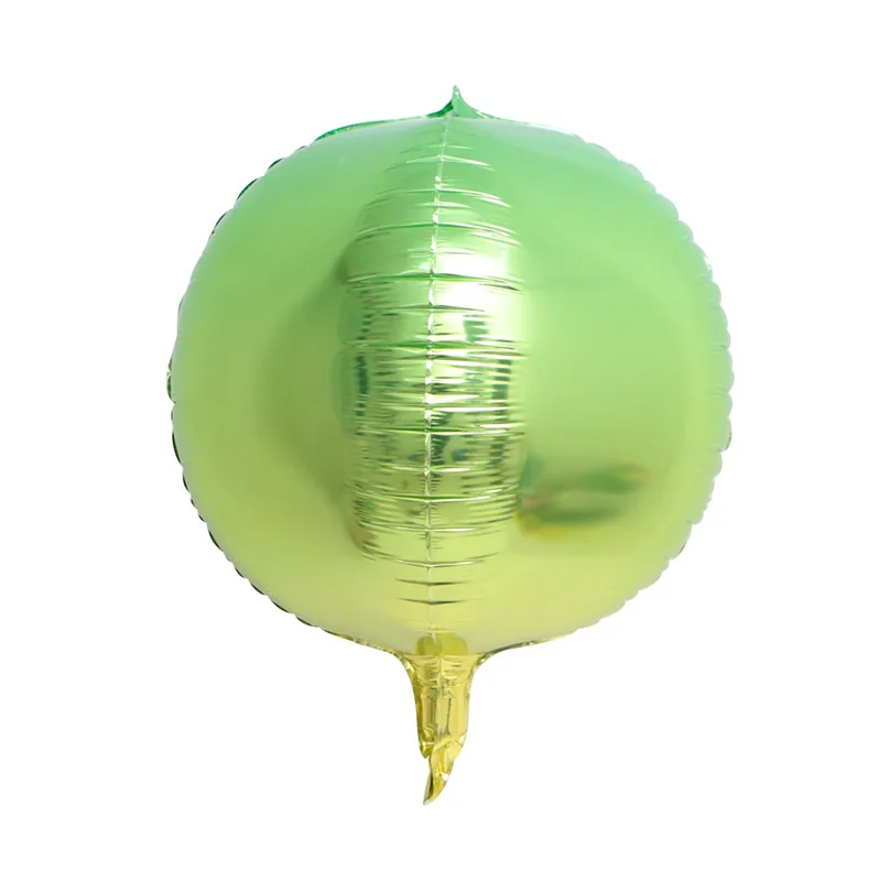 20 шт. 22 дюйма 4D диско алюминиевый гелиевый шарик из фольги круглый градиент металлический объемный шар День Рождения Вечеринка Свадьба душ деко - Цвет: green