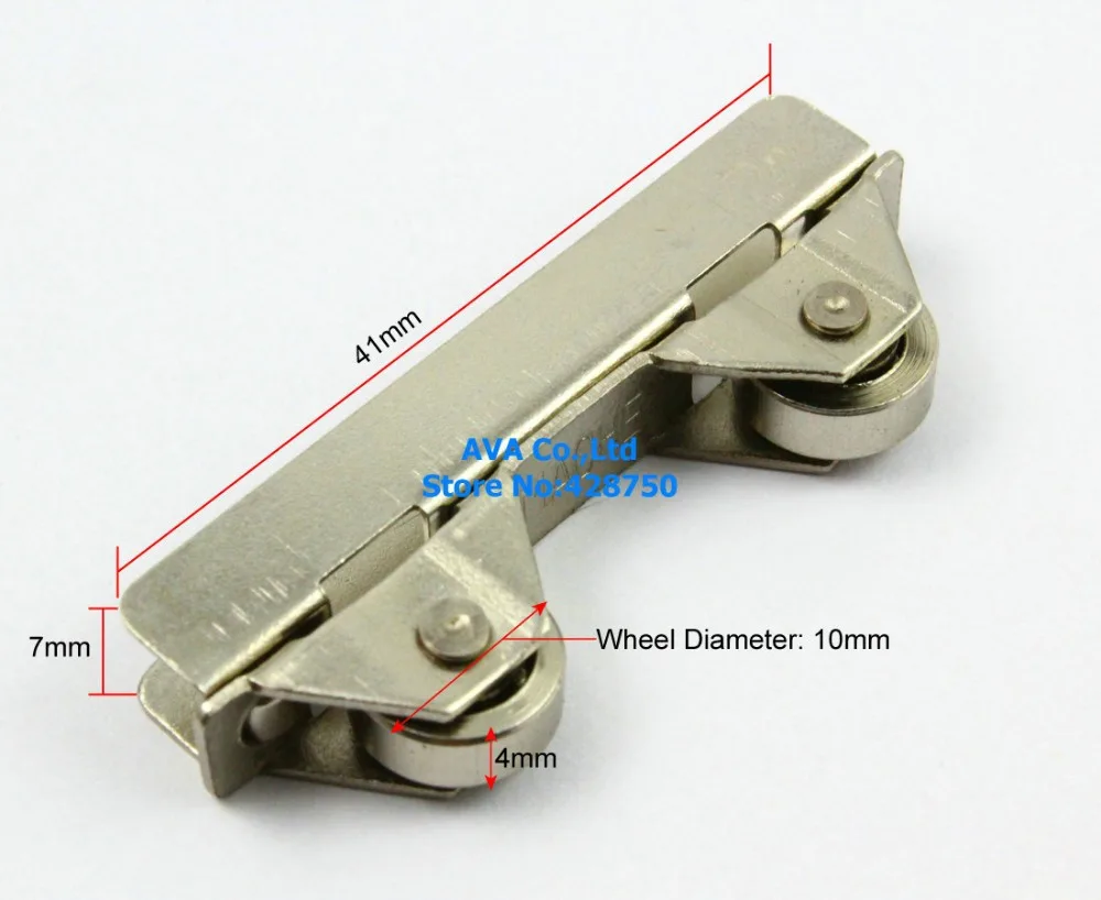 8 Cabinet Glass Sliding Door Roller Clamp Pulley Wheel / For 6mm Glass Door