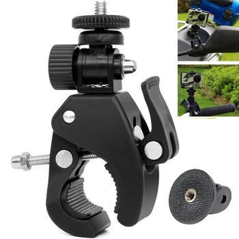 

Bike Bicycle Motorcycle Handlebar Clamp Mount for Gopro Hero 5 6 4 SJCAM Eken Yi 4K Camera Holder Clip Go Pro Cycling Accessory