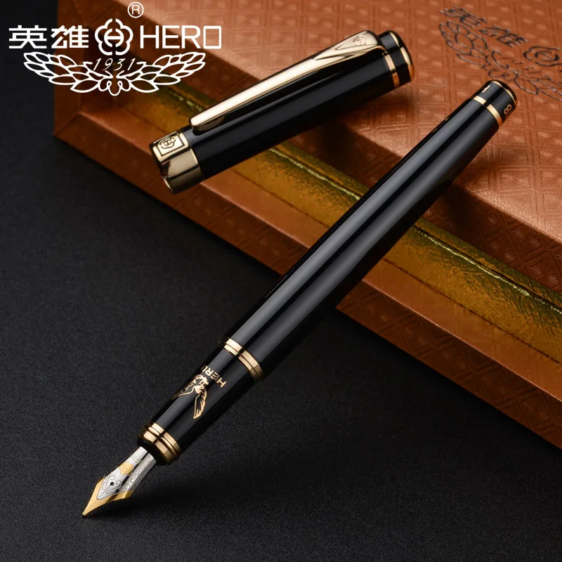 Перьевая ручка Hero 1078 Оригинальная Черная карандаш с орелом подарок для мужчин и