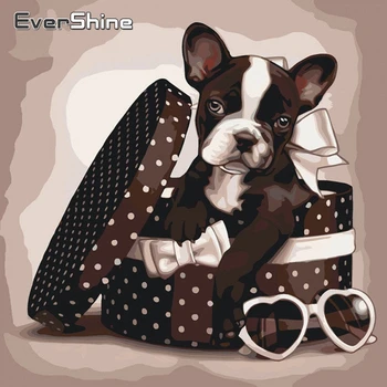 

EverShine 5D Diamond Painting Beads Dog Full Round Diamond Embroidery Crystal Picture Of Rhinestones Animal Diamond Mosaic Sale