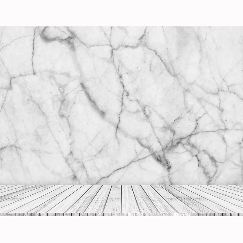 HUAYI custom rustic white backdrop for photography white wooden floor Decorating marble texture background wedding XT-5501