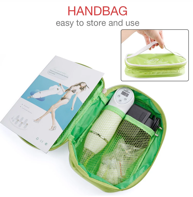 Máquina da Beleza do Diamante Descamação da Pele Equipamentos de Limpeza Limpa os Poros Mini Dermoabrasão Rosto Vácuo Facial Acne Cravo Remover 8 Utensílios de cuidado facial
