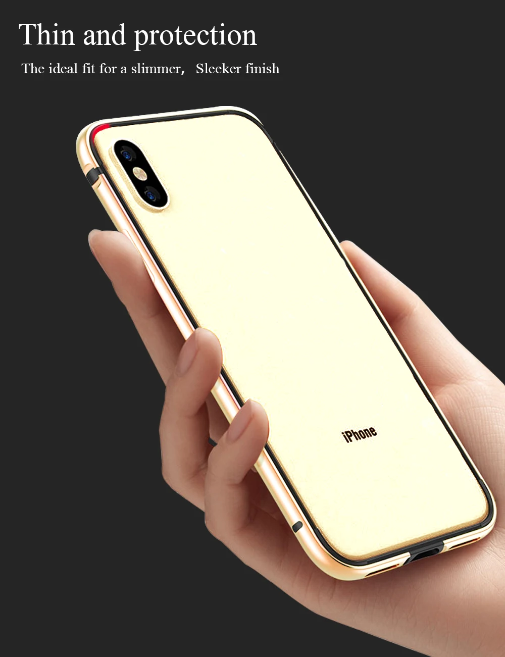 Ascromy For iPhone XS Max Bumper Case Luxury Aluminum Metal Silicone Frame Phone Case For iPhone X S R XR XSMax Gold Accessories (5)