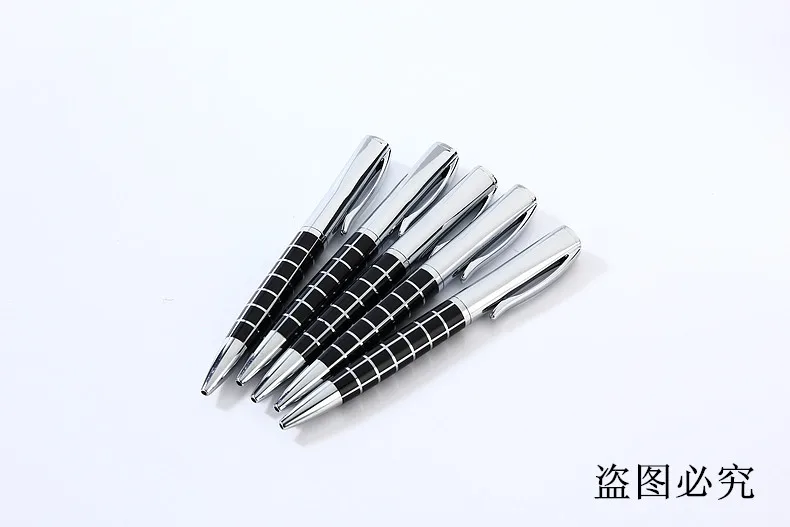 BAIKINGIFT, вращающаяся металлическая шариковая ручка из нержавеющей стали, стальной стержень, масляная ручка, коммерческая канцелярская ручка