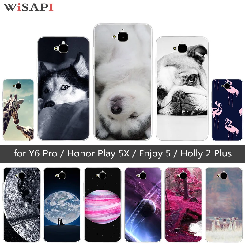 Soft TPU Doggy Case For Huawei Honor 4C Pro TIT-AL00 Y6 TIT-L01 Enjoy 5 Holly 2 Plus Cover Play 5X |