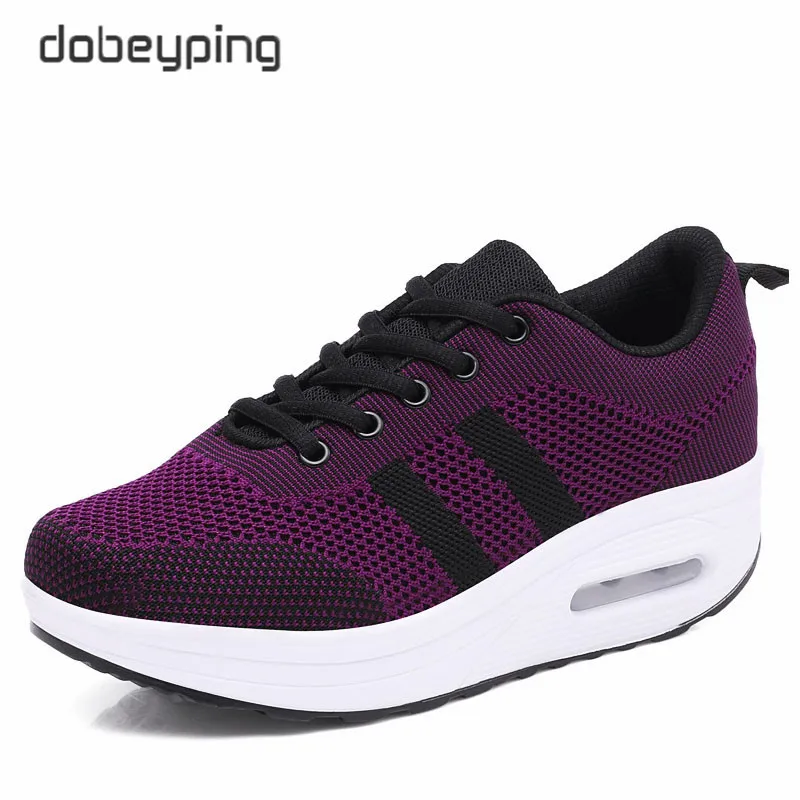 

2018 New Spring Summer Casual Shoes Woman Breathable Mesh Women Loafers Platform Woman's Sneakers Lace-Up Ladies Flats Shoe