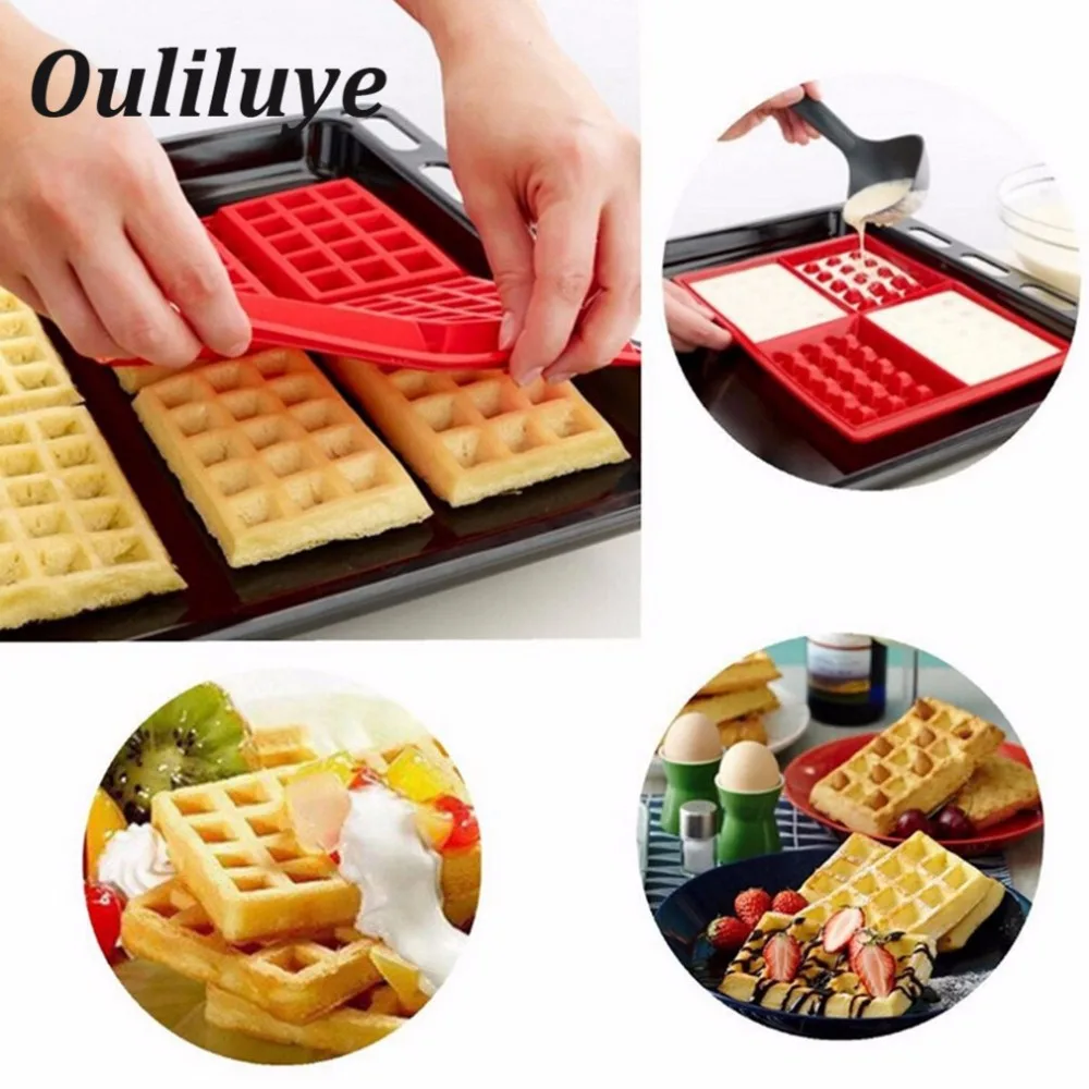 

Silicone Waffle Mold For Kitchen Baking Baking Muffins Cake Cookie Bakeware Mold Convenient Kitchen Baking Accessories