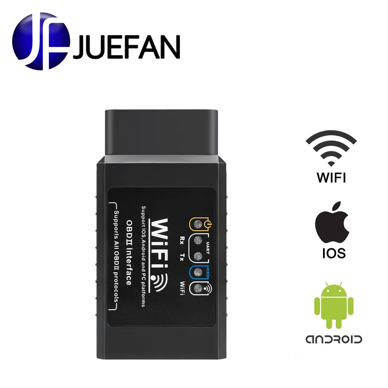 

Elm327 for iOS iphone ipad android windows wi-fi black version of the car diagnostic tool wireless elm 327 interface