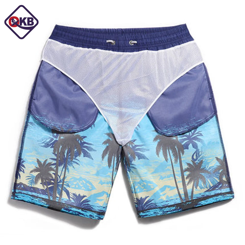 Qikerbong бренд Для мужчин S Пляжные шорты доска шорты-боксеры Мужские Шорты для купания Повседневное Для Мужчин's Купальники для малышек