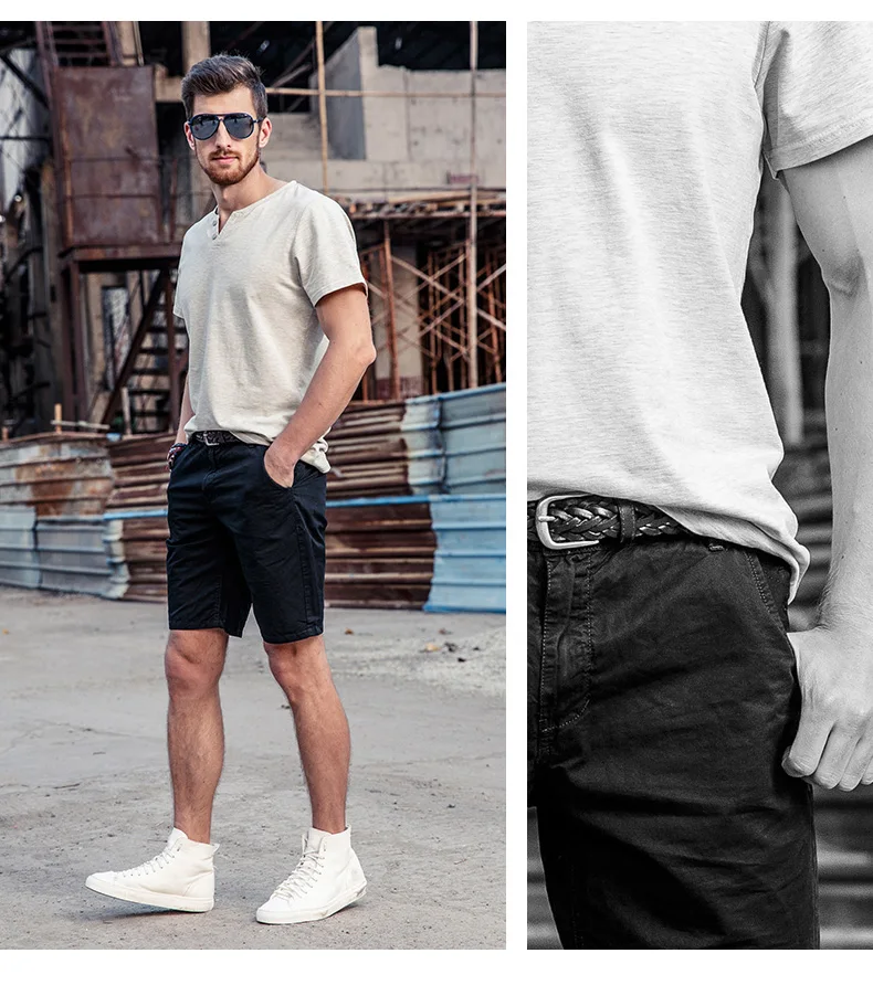 Рубашки домашние Для мужчин Cargo Short Для мужчин s летние хлопковые красивые брендовые шорты по колено большой Размеры Для мужчин Стиль короткие Homme Marque 127